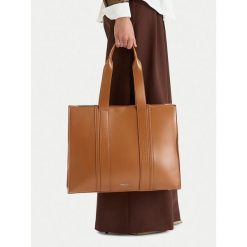Torebka Nine West. Brązowe shopper Nine West, bez wzorów, bez dodatków. Za 279.99 zł.