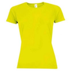 Koszulka Damska Sportowa Raglanowa. Żółte koszulki sportowe SOL'S, bez wzorów, bez ramiączek, trekkingowe. Za 45.99 zł.