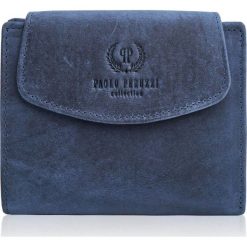 Portfel damski granatowy PAOLO PERUZZI T-12-DB. Niebieskie portfele PAOLO PERUZZI, bez wzorów, ze skóry. Za 74.99 zł.