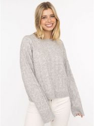 Zwillingsherz Sweter w kolorze szarym rozmiar: S. Szare swetry Zwillingsherz, s, bez wzorów, ze splotem, bez ramiączek. Za 189.29 zł.