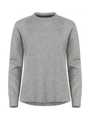 Clique Miami PRO Roundneck Women bluza damska z bawełny z recyklingiem. Szare bluzy CLIQUE, m, bez wzorów, z bawełny, bez kaptura. Za 190.50 zł.