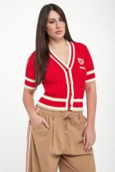 Kardigan damski z krótkim rękawem ERMANNO FIRENZE. Kardigany Ermanno Firenze, bez wzorów. Za 1,359.00 zł.