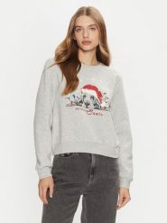 ONLY Bluza Yda Xmas 15270956 Szary Regular Fit. Szare bluzy Only, s, bez wzorów, z bawełny, bez kaptura. Za 69.99 zł.