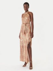 Artigli Sukienka wieczorowa ACAB004599 Brązowy Regular Fit. Brązowe sukienki Artigli, bez wzorów, z syntetyku, wizytowe, bez kołnierzyka, bez ramiączek. Za 729.99 zł.