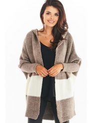 Awama Kardigan w kolorze beżowo-kremowym rozmiar: onesize. Brązowe kardigany Awama, bez wzorów. Za 228.45 zł.