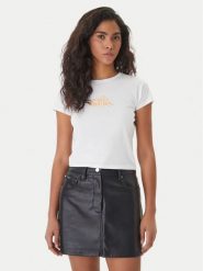 HUGO T-Shirt Dichroma_B 50560769 Biały Slim Fit. Białe t-shirty Hugo, xs, bez wzorów, z bawełny, bez kołnierzyka, bez ramiączek. Za 199.99 zł.