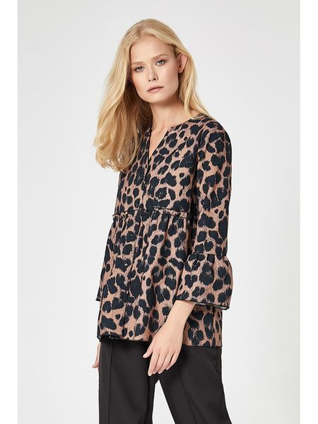 SCUI STUDIOS Koszula w kolorze brązowo-czarnym rozmiar: L. Brązowe koszule SCUI STUDIOS, l, bez wzorów, bez kołnierzyka, bez ramiączek. Za 82.83 zł.