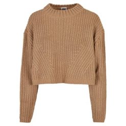 Damski oversizowy sweter Urban Classics. Brązowe swetry Urban Classics, na zimę, bez wzorów, bez ramiączek. Za 198.50 zł.