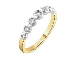 Pierścionek z żółtego złota z brylantami - 0,25 ct - próba 585. Żółte pierścionki Apart, z brylantem, złote. Za 2,990.00 zł.