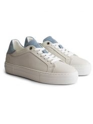 TRAVELIN' Skórzane sneakersy "Santec" w kolorze kremowo-błękitnym rozmiar: 40. Brązowe trampki Travelin', bez wzorów, bez zapięcia. Za 382.95 zł.