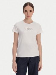 BOSS T-Shirt Eventsa11 50562055 Biały Slim Fit. Białe t-shirty Boss, l, bez wzorów, z bawełny, bez kołnierzyka, bez ramiączek. Za 339.99 zł.