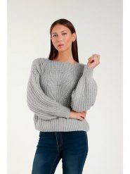 Tamba Sweter w kolorze szarym rozmiar: 40/42. Szare swetry Tamba, bez wzorów, z wełny, bez ramiączek. Za 104.89 zł.