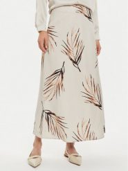 Tatuum Spódnica trapezowa Palmo T2309.176B Beżowy Regular Fit. Brązowe spódnice Tatuum, bez wzorów, ze lnu, trapezowe. Za 119.99 zł.