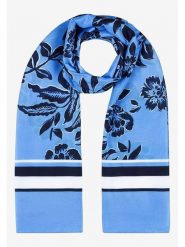 More & More Szal w kolorze granatowo-biało-błękitnym - 180 x 70 cm rozmiar: onesize. Białe szaliki More & More, bez wzorów, z materiału. Za 34.99 zł.