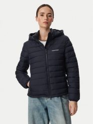 Guess Jeans Kurtka przejściowa W6YL09 W2799 Granatowy Regular Fit. Niebieskie kurtki Guess Jeans, l, z aplikacjami, z jeansu, bez kaptura. Za 599.99 zł.