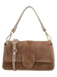 Charm Skórzana torebka w kolorze jasnobrązowym - 10 x 5 cm rozmiar: onesize. Brązowe torby na ramię Charm, bez wzorów, z materiału, na ramię, bez dodatków. Za 108.99 zł.