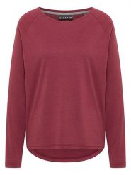 ELBSAND Koszulka "Tinna" w kolorze bordowym rozmiar: XS. Czerwone bluzki ELBSAND, xs, bez wzorów, bez kołnierzyka, bez ramiączek. Za 73.93 zł.