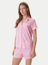 LAUREN RALPH LAUREN Piżama ILN12499 Różowy Regular Fit. Czerwone piżamy Lauren Ralph Lauren, bez wzorów, z bawełny, bez ramiączek. Za 449.99 zł.