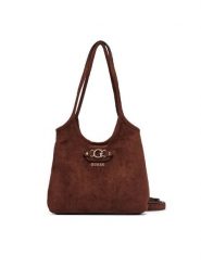 Guess Torebka Samantha Mini HWSG23 13750 Brązowy. Brązowe torebki klasyczne Guess, z aplikacjami, z materiału, bez dodatków. Za 494.99 zł.