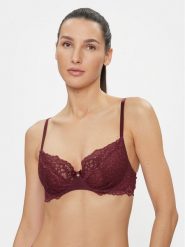 Hunkemöller Biustonosz balkonetka Marine 202706 Bordowy. Czerwone biustonosze Hunkemöller, bez wzorów, z syntetyku. Za 89.99 zł.