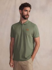 Polo TBS Nacca. Zielone koszulki polo Tbs, l, bez wzorów, z bawełny, bez kołnierzyka, bez ramiączek. Za 255.50 zł.