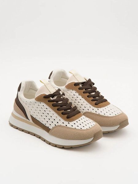 Bellucci Sneakersy w kolorze brązowo-kremowym rozmiar: 37. Brązowe trampki Bellucci, bez wzorów, bez zapięcia. Za 104.95 zł.