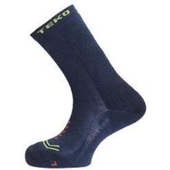 Skarpety sportowe z wełną merino Teko ecoHIKE Discovery Light Half Cushion 2.0. Niebieskie skarpety TEKO, bez wzorów, z wełny. Za 70.00 zł.