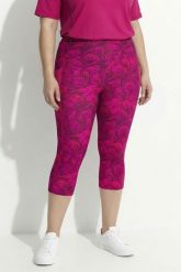 Damskie Legginsy funkcyjne 3/4 szybkoschnące. Niebieskie legginsy Ulla Popken, plus size, bez wzorów, z elastanu, z podwyższonym stanem. Za 191.99 zł.