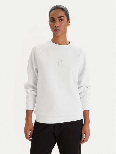 Armani Exchange Bluza XW000826 AF13397 U0002 Biały Regular Fit. Białe bluzy Armani Exchange, xs, bez wzorów, z syntetyku, bez kaptura. Za 519.99 zł.