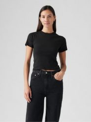 Levi's Koszulka w kolorze czarnym rozmiar: XS. Czarne bluzki Levi's®, s, bez wzorów, z bawełny, bez kołnierzyka, bez ramiączek. Za 44.30 zł.