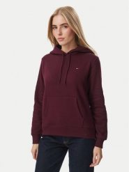 Tommy Jeans Bluza DW0DW19958 Bordowy Regular Fit. Czerwone bluzy Tommy Jeans, xl, bez wzorów, z jeansu, bez kaptura. Za 329.99 zł.