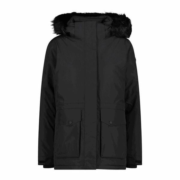 Kurtka turystyczna damska CMP Parka Zip Hood przeciwdeszczowa. Czarne kurtki sportowe CMP, m, bez wzorów, bez kaptura, trekkingowe. W wyprzedaży za 979.99 zł.