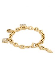 Guess Bransoletka JUBB06 130JW Złoty. Żółte bransoletki Guess, metalowe. Za 273.99 zł.