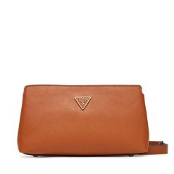 Torebka Guess. Brązowe listonoszki Guess, z aplikacjami, bez dodatków. Za 549.99 zł.