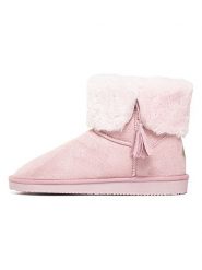 ISLAND BOOT Botki zimowe "Cinnamon" w kolorze jasnoróżowym rozmiar: 40. Różowe botki Island Boot, na zimę, bez wzorów, z materiału, bez obcasa, bez zapięcia. Za 130.99 zł.