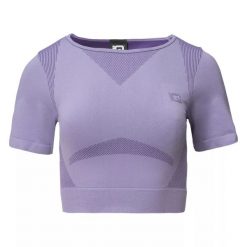 Damski crop top IQ Cross The Line Ingel. Fioletowe koszulki sportowe IQ, bez wzorów, bez ramiączek, na fitness i siłownię. Za 172.82 zł.