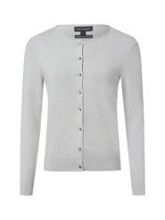 Franco Callegari Kardigan damski z zawartością kaszmiru Kobiety szary marmurkowy, L. Szare kardigany Franco Callegari, l, bez wzorów, z bawełny. Za 299.95 zł.