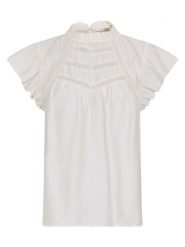 MOSS COPENHAGEN Bluzka w kolorze białym rozmiar: XL. Białe bluzki Moss Copenhagen, xl, bez wzorów, bez kołnierzyka, bez ramiączek. Za 194.95 zł.