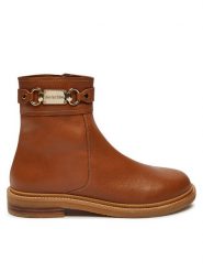 See By Chloé Botki Signature SB43034A Brązowy. Brązowe botki See By Chloé, bez wzorów, ze skóry, bez obcasa, na płaskiej podeszwie, bez zapięcia. Za 2,499.00 zł.