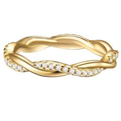Trilani Pierscionek aus Sterling Silber in Gelbgold mit Zirkonia Pierścionki 1 ct Damski. Białe pierścionki Trilani, z cyrkonią, pozłacane. Za 279.99 zł.