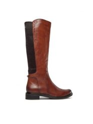 Caprice Oficerki 9-25513-41 Brązowy. Brązowe kozaki Caprice, z materiału, bez obcasa, na płaskiej podeszwie, bez zapięcia. Za 719.99 zł.