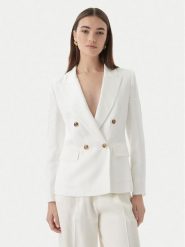 Marella Marynarka Charme 2613041172 Biały Regular Fit. Białe marynarki i żakiety Marella, bez wzorów, z wiskozy. Za 1,299.00 zł.