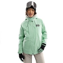 Kurtka snowboardowa damska W4-W Vostock. Zielone kurtki narciarskie SIROKO, bez wzorów, bez kaptura, narciarskie. W wyprzedaży za 441.95 zł.