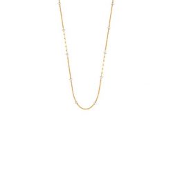 Naszyjnik Sublime z białą emalią pozłacany. Białe naszyjniki Lilou, pozłacane. Za 149.00 zł.