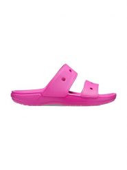 Crocs Klapki "Classic" w kolorze różowym rozmiar: 38/39. Różowe klapki Crocs, bez wzorów, z otwartym noskiem, bez obcasa. Za 73.99 zł.