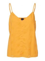 Vero Moda Top "Maja" w kolorze żółtym rozmiar: XS. Żółte topy Vero Moda, xs, bez wzorów, bez kołnierzyka, bez ramiączek. Za 75.95 zł.