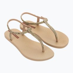 Sandały damskie Ipanema Class Brilha. Brązowe sandały Ipanema, bez wzorów, bez obcasa, bez zapięcia. Za 92.99 zł.