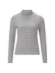 Rich&Royal Koszulka w kolorze czarno-białym rozmiar: S. Białe bluzki Rich&Royal, s, bez wzorów, prążkowane, bez kołnierzyka, bez ramiączek. Za 135.17 zł.