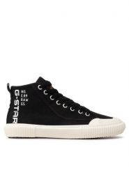 G-Star Raw Trampki Noril Mid Cvs Lgo W 2211 029705 Czarny. Czarne trampki G-Star Raw, bez wzorów, z materiału, bez zapięcia. Za 399.99 zł.