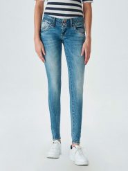 LTB Dżinsy "Julita" - Skinny fit - w kolorze niebieskim rozmiar: W33/L36. Niebieskie jeansy LTB, l, z aplikacjami. Za 96.83 zł.